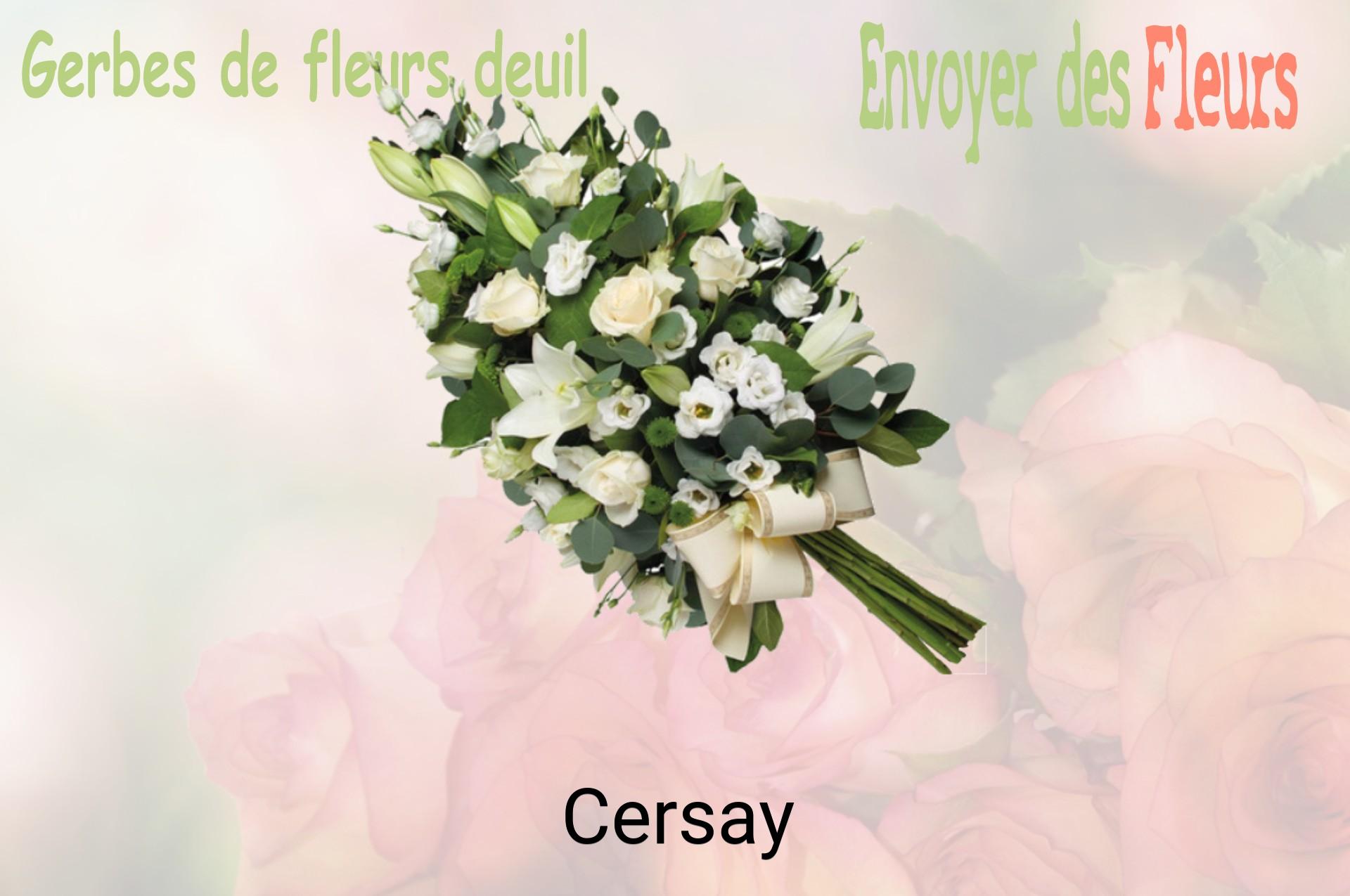 Gerbe de fleurs de deuil livrée à Cersay